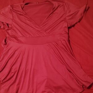Elegant Red Women's Blouse